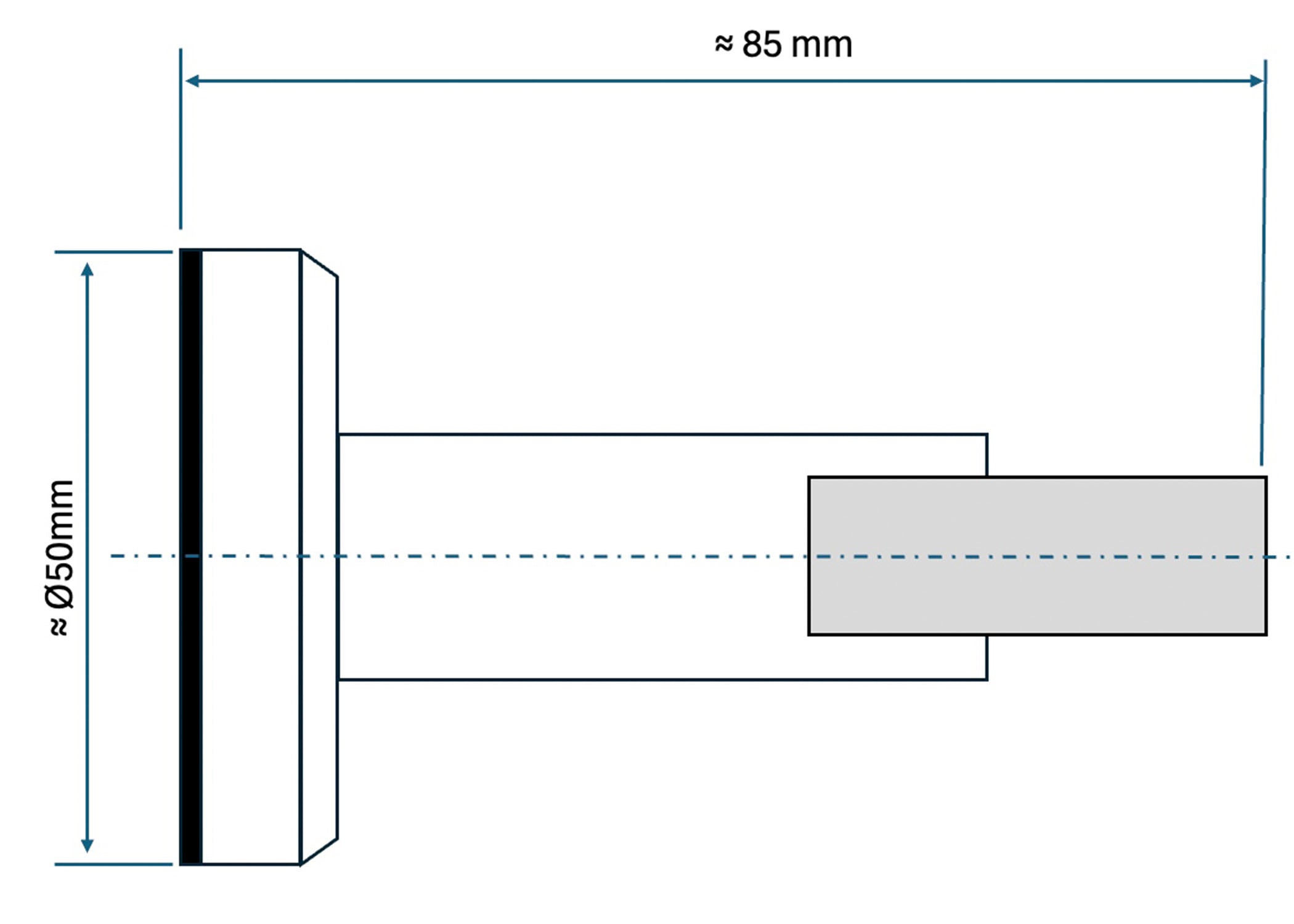 Skizze Modulare Befestigung für die Deckenmontage